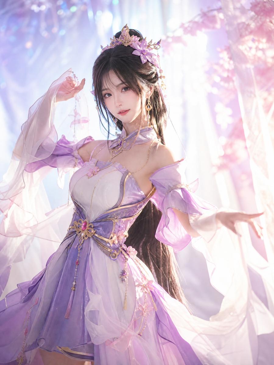 国产 cosplay视频演示：汉服古风造型全过程
